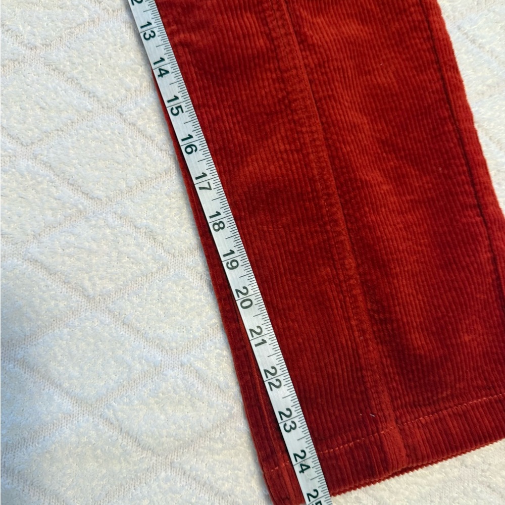 NWT Judy Blue Corduroy Pants Size 9/29 Ankle Straight High Rise Cropped Rust Red - Picture 3 of 11